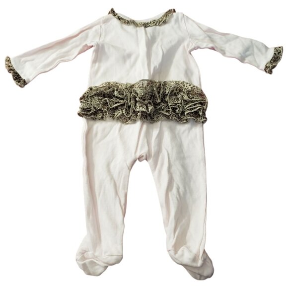 CT2134 Miniclasix Onesie Pink & Animal Print Ruffled 6 Months - Picture 5 of 8